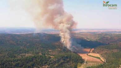 Incendio en Casas de Lázaro (Albacete)