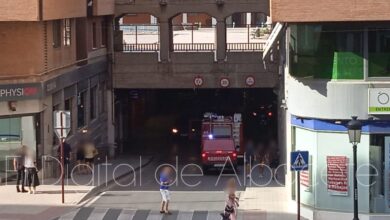 Incendio en el túnel de Villacerrada en Albacete