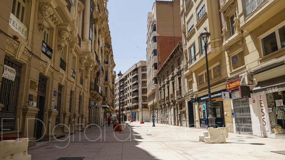Obras de peatonalización del centro de Albacete / Foto: Ángel Chacón