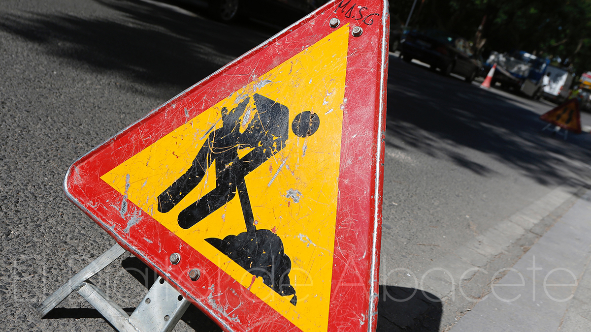 Cortada por obras una céntrica calle de Albacete