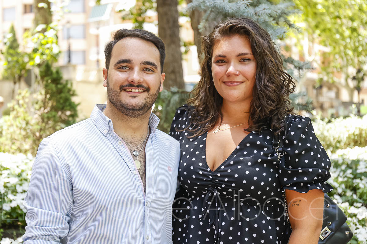Nuria Delicado y Jesús Espadas, una de las parejas de manchegos de esta Feria de Albacete / Fotos: Ángel Chacón