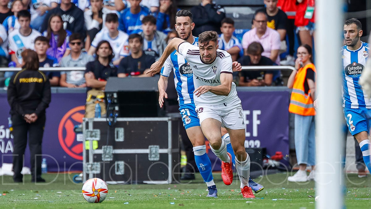 Sergi García con el Albacete en Riazor