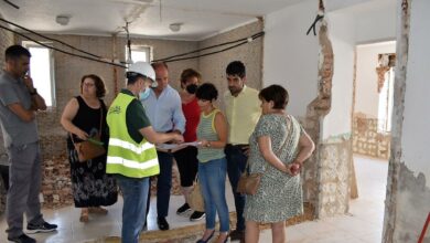 Obras de remodelación del consultorio médico de Argamasón / Foto: Ayto. Albacete