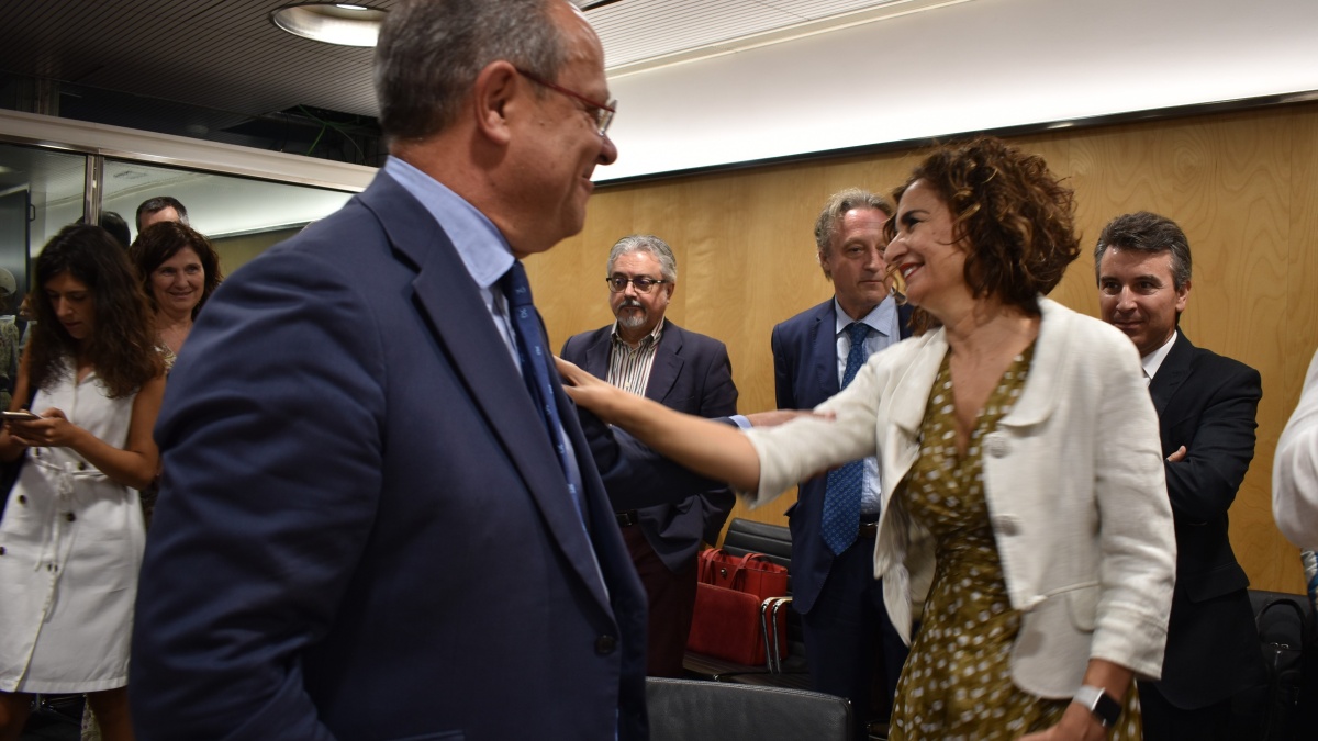 El consejero de Hacienda y Administraciones Públicas, Juan Alfonso Ruiz Molina, en la reunión del CPFF / Foto: JCCM