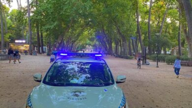 Policía Local de Albacete en el Parque de Abelardo Sánchez