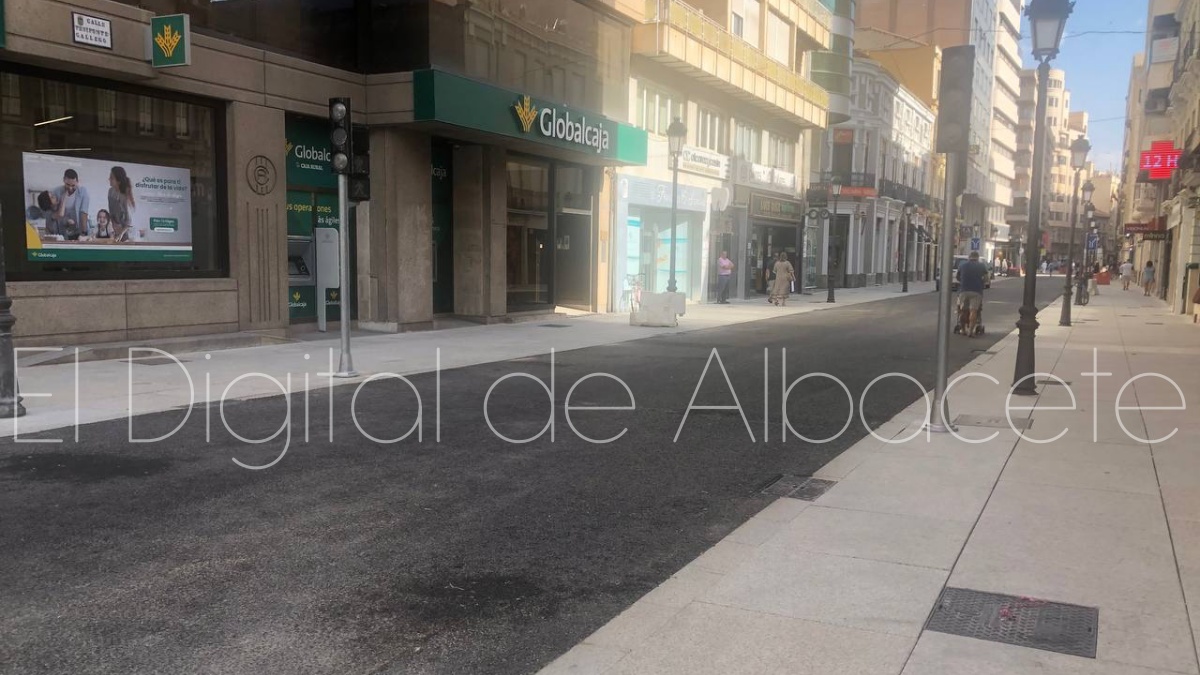 Obras de peatonalización en el centro de Albacete