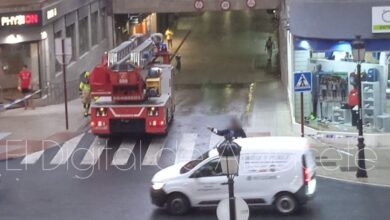 Intervención de os Bomberos de Albacete junto al túnel de Villacerrada