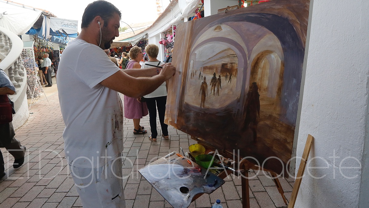 Concurso de Pintura rápida en la Feria de Albacete - Foto de archivo