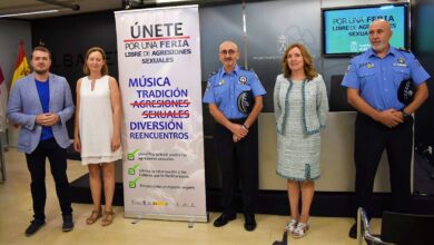 Presentación en el Ayuntamiento de Albacete de la campaña contra agresiones sexuales en la Feria