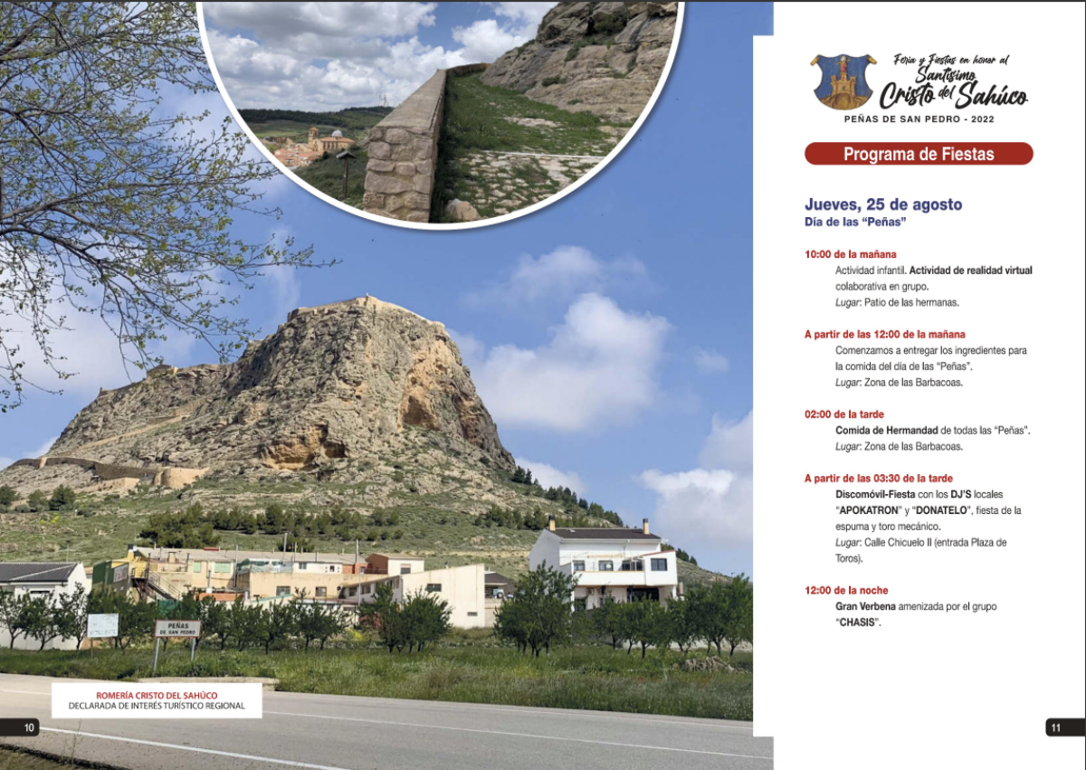 Programa de Fiestas en honor al Santísimo Cristo del Sahúco