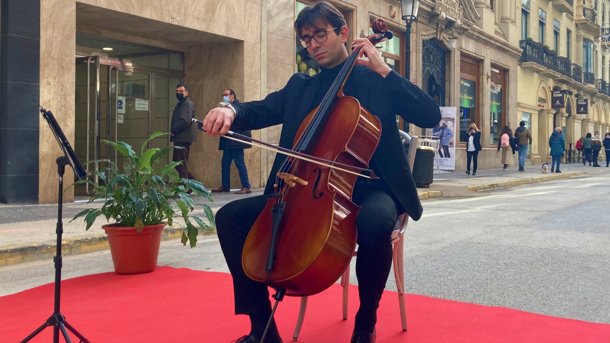 Francisco Javier González en una actuación en Albacete