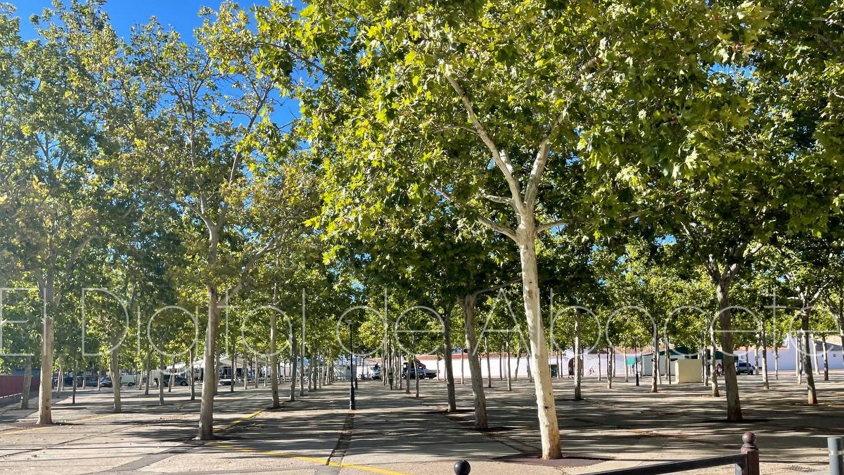 Montaje de las carpas de la Feria de Albacete