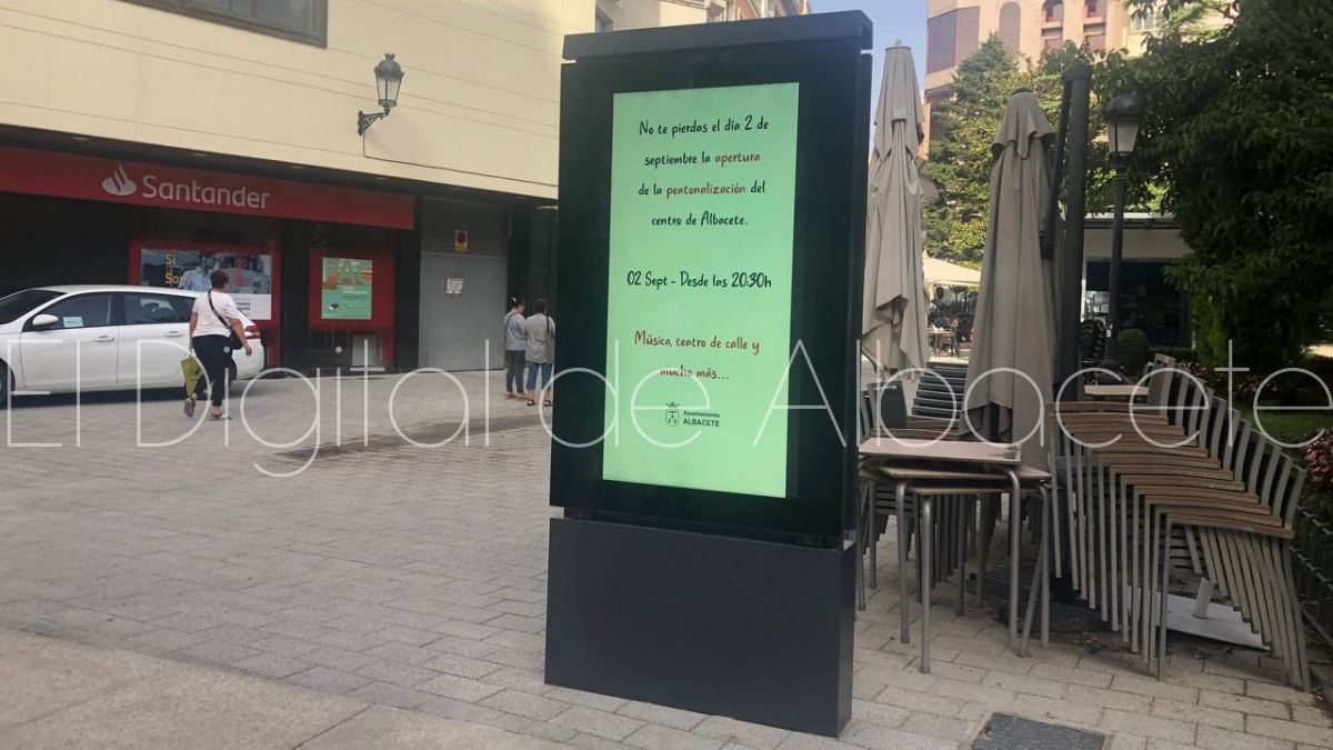 Nuevas pantallas instaladas en el centro de Albacete