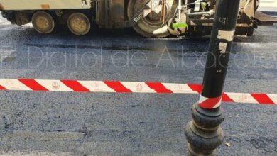 Obras de asfaltado en Albacete