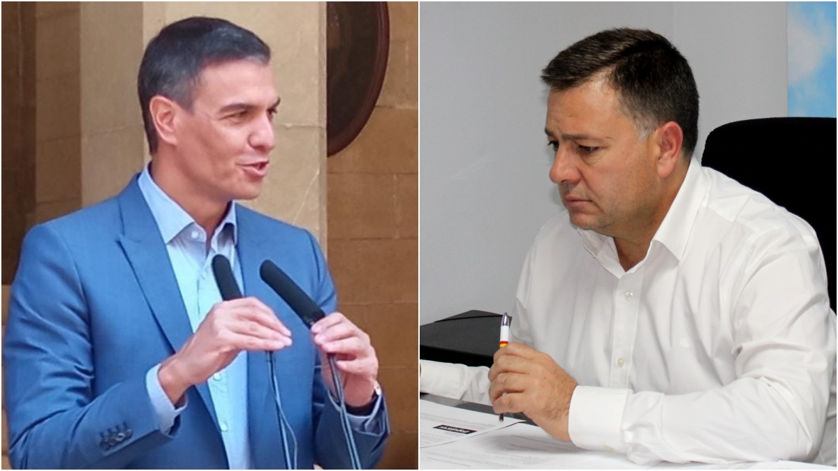 Pedro Sánchez y Manuel Serrano