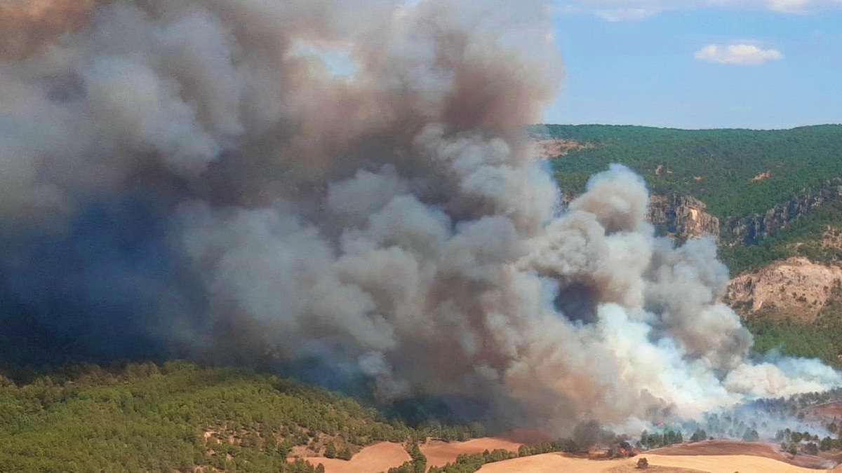 Declarado este incendio forestal en la provincia de Cuenca (Castilla-La Mancha)