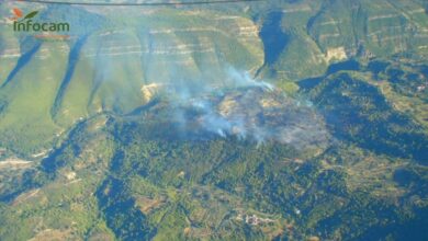 Incendio de Yeste (Albacete) a las 19.40 horas