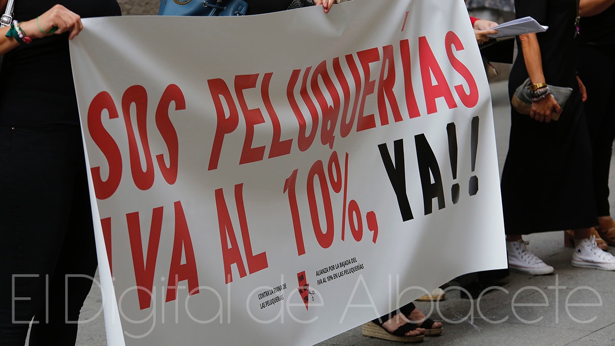 Protestas en Albacete - Foto de archivo