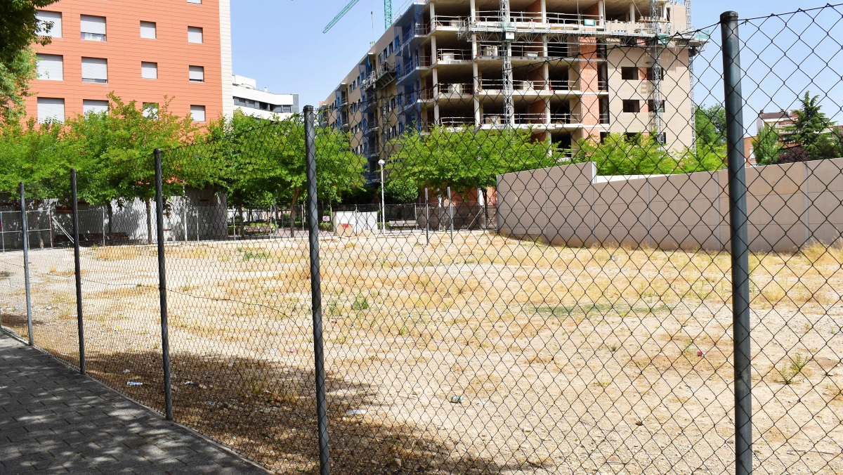 Solar de Albacete donde se construirán las viviendas