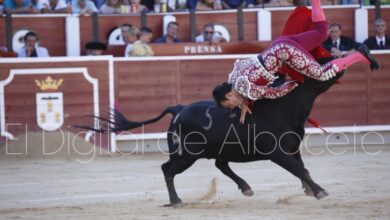 Cogida de Cristian Pérez en la segunda de abono de Albacete / Foto: Ángel Chacón