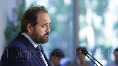 Paco Núñez, líder del PP de Castilla-La Mancha este viernes en Albacete / FOTOS: Ángel Chacón