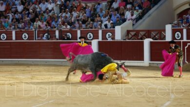 Con el corazón en un puño por Sergio Serrano en el último toro de la Feria de Albacete / Fotos: Ángel Chacón