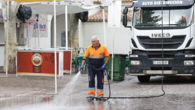 Servicio de limpieza en la Feria de Albacete / Fotos: Ángel Chacón