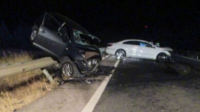Coches siniestrados en este accidente ocurrido en Castilla-La Mancha