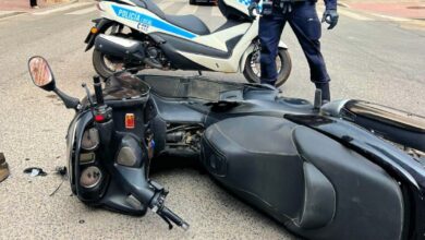 Accidente de moto en Albacete - Foto de archivo -Policía Local