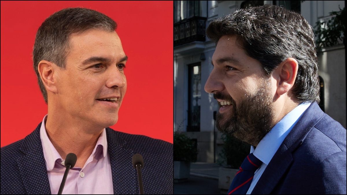 Pedro Sánchez y López Miras / Fotos: Europa Press