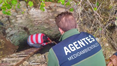 Momento del rescate en Castilla-La Mancha