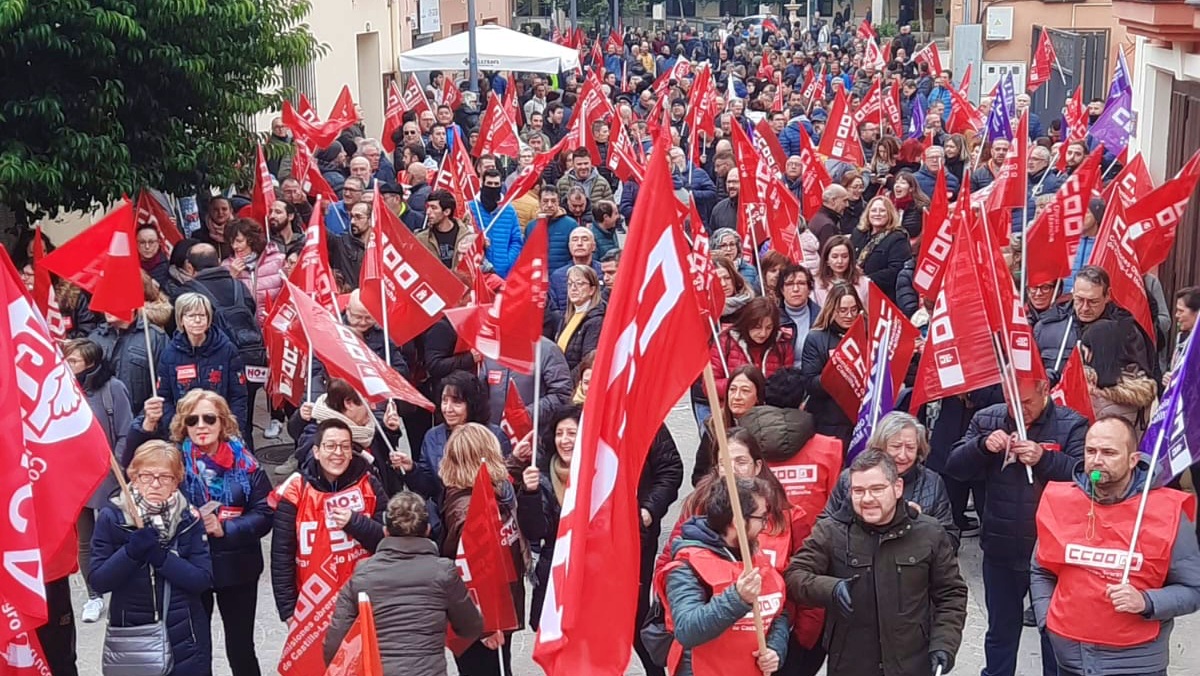 Huelga del sector del calzado en Almansa (Albacete) - Foto: CCOO