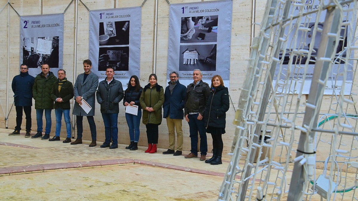 La fachada de la diputación de albacete ‘se viste’ contra la violencia de género para que la ciudadanía no olvide en navidad esta dura realidad