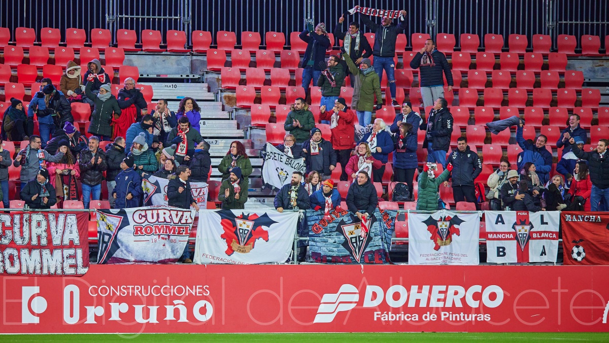 Aficionados del Albacete desplazados a Miranda de Ebro