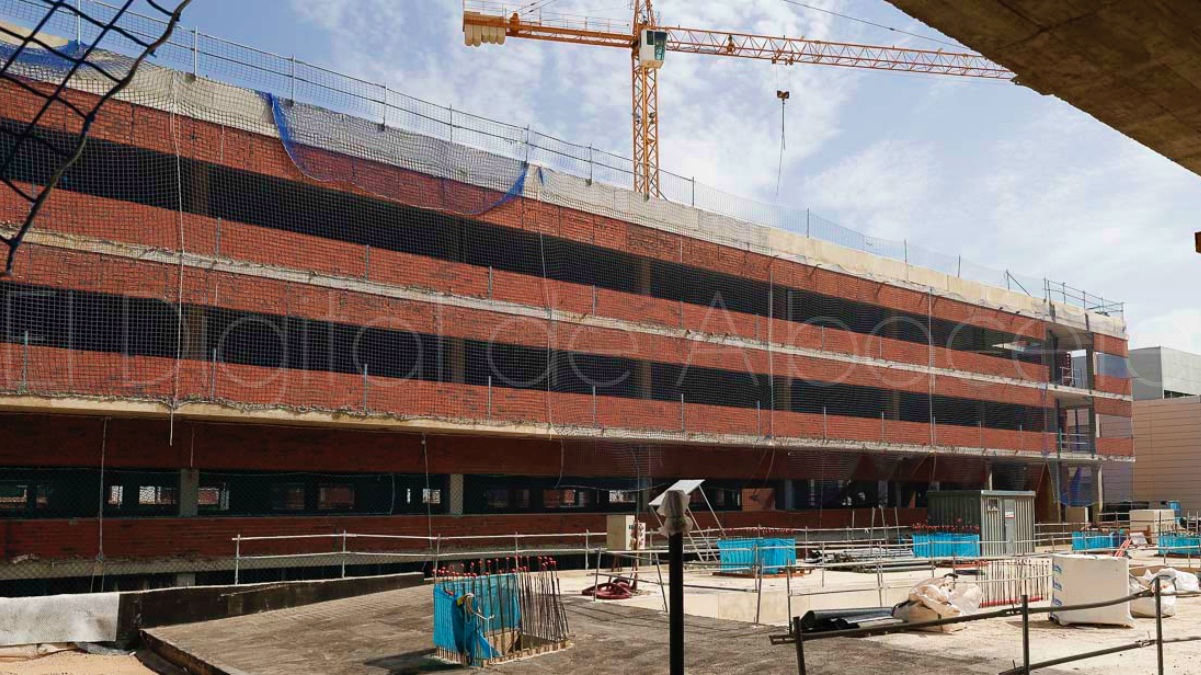 Foto de archivo de las obras que se han venido llevando a cabo en el Hospital de Albacete