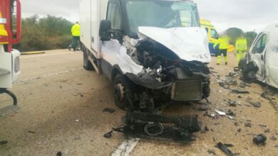 Aparatoso accidente en Castilla-La Mancha / Foto: Bomberos