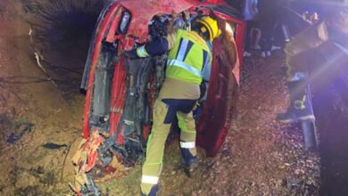Accidente en Tarancón (Cuenca, Castilla-La Mancha) // Foto: Bomberos de Cuenca