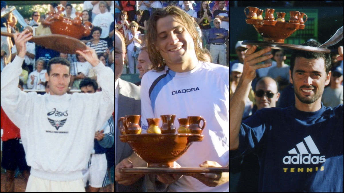 David Ferrer, Alex Corretja y Sergi Bruguera / Fotos: Julián García