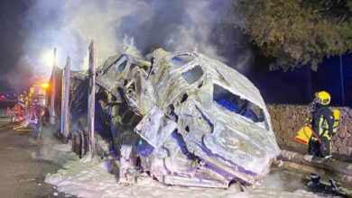 Importante incendio en el límite de Valencia con Castilla-La Mancha // Foto: Bomberos de Cuenca