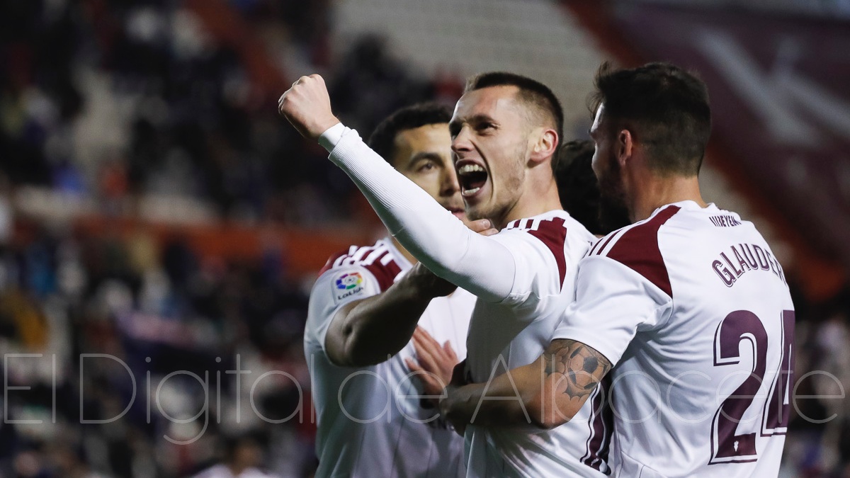 Dubasin celebra el 1-0 ante el Leganés, que a la postre fue definitivo