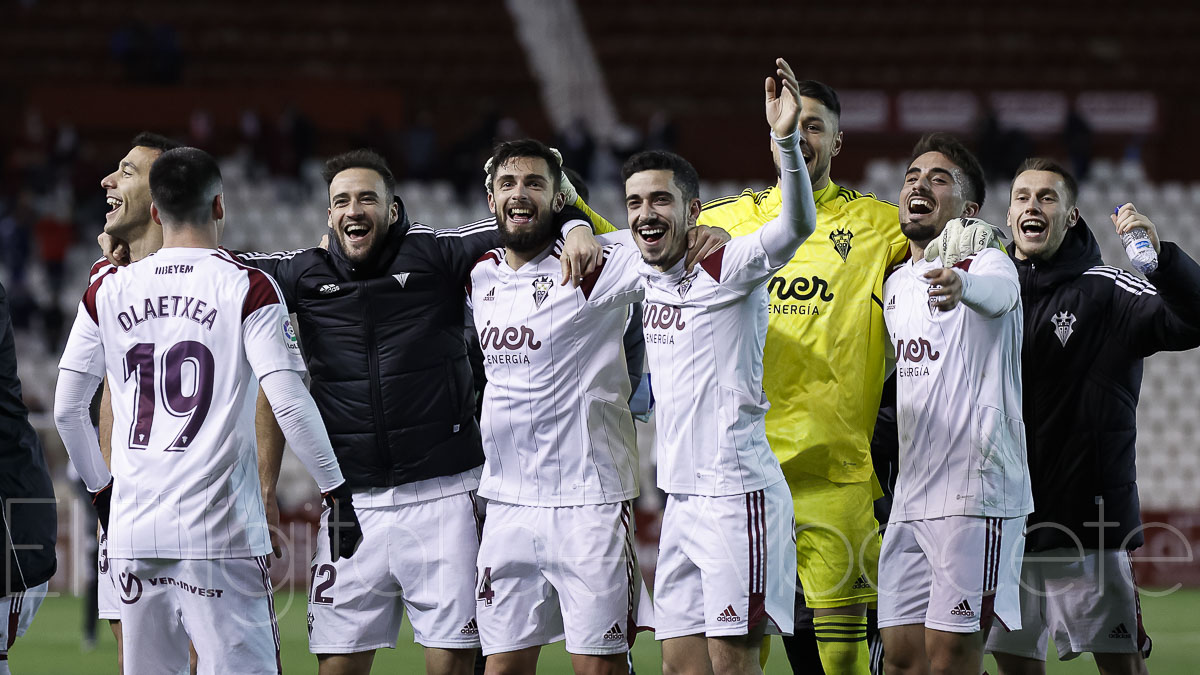 Alegría en la plantilla del Albacete