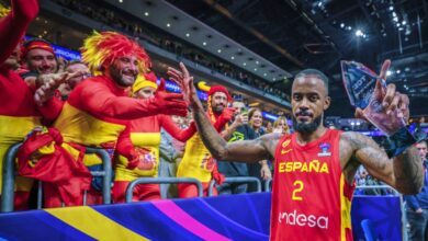 Lorenzo Brown celebra el pase a la final del Eurobasket 2022 // Foto de archivo // Imagen: Alberto Nevado (FEB)