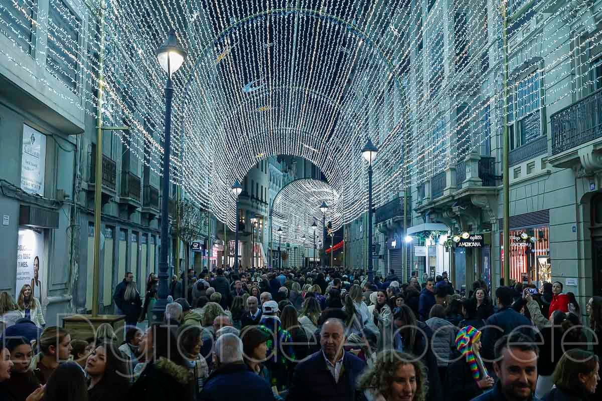 Iluminación navideña de la calle Ancha de Albacete