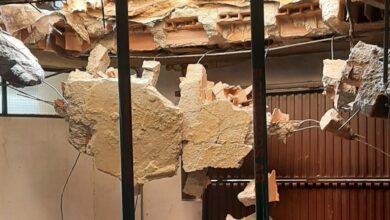 Graves daños en un edificio de la Avenida de la Estación en Albacete