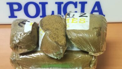 Droga incautada al asaltante en Castilla-La Mancha / Policía Nacional