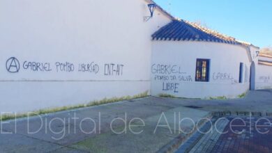 Pintadas anarquistas en el Recinto Ferial de Albacete