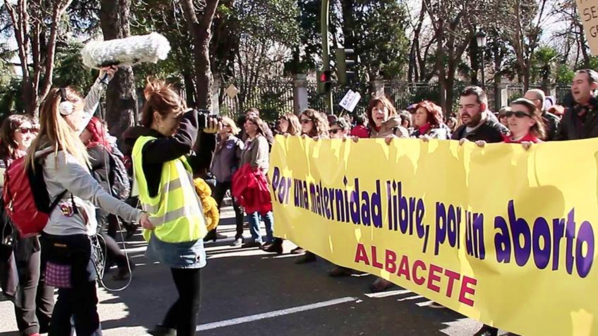 Manifestación a favor del aborto en Albacete - Foto de archivo