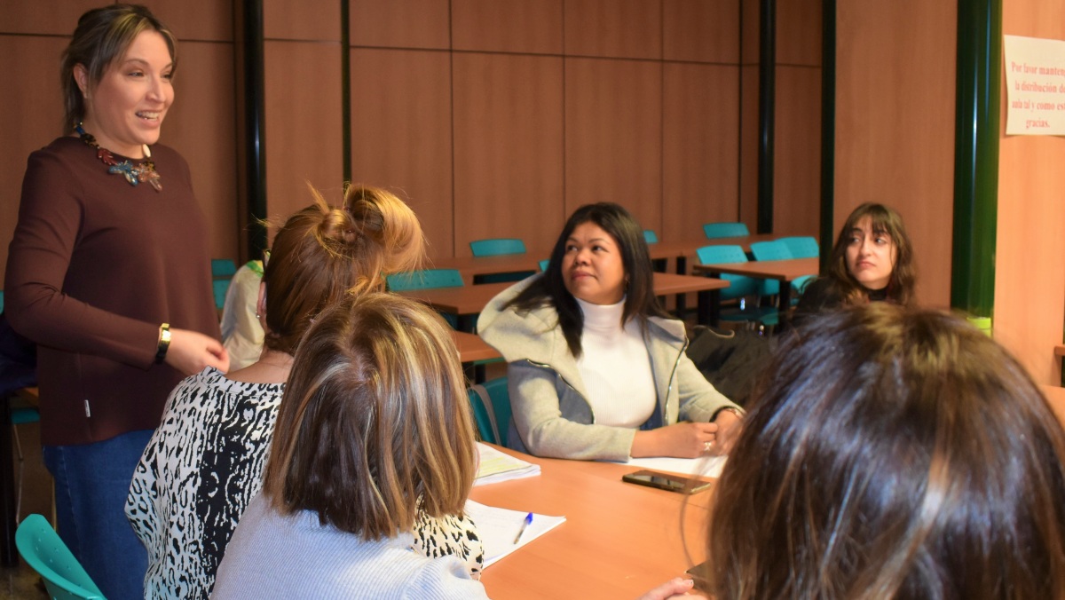 Amparo Torres en el Taller de Empleo en Albacete