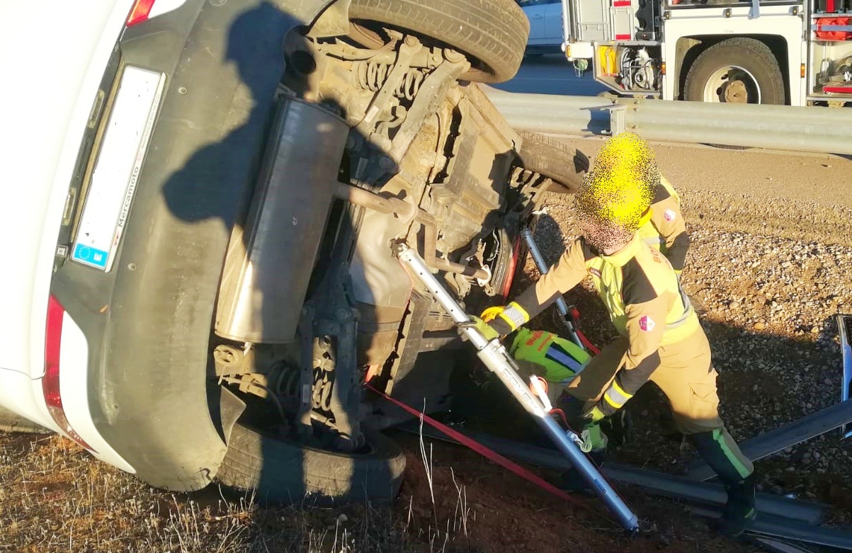 Accidente en la provincia de Cuenca (Castilla-La Mancha) - Foto: Bomberos