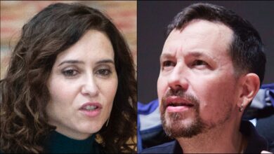 Ayuso e Iglesias / Fotos: Joaquín Corchero y Alberto Ortega - Europa Press
